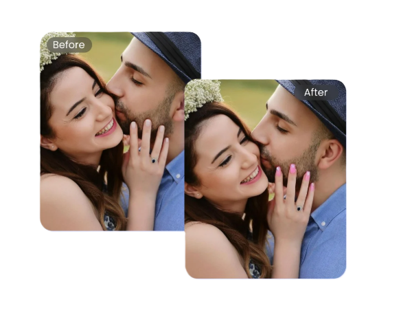 Before and after nail design